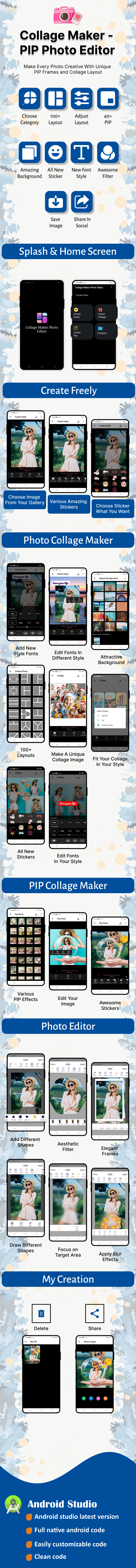 Photo Collage Maker | Photo Editor App | PIP Photos Editor |Android App|Admob Ads - 2